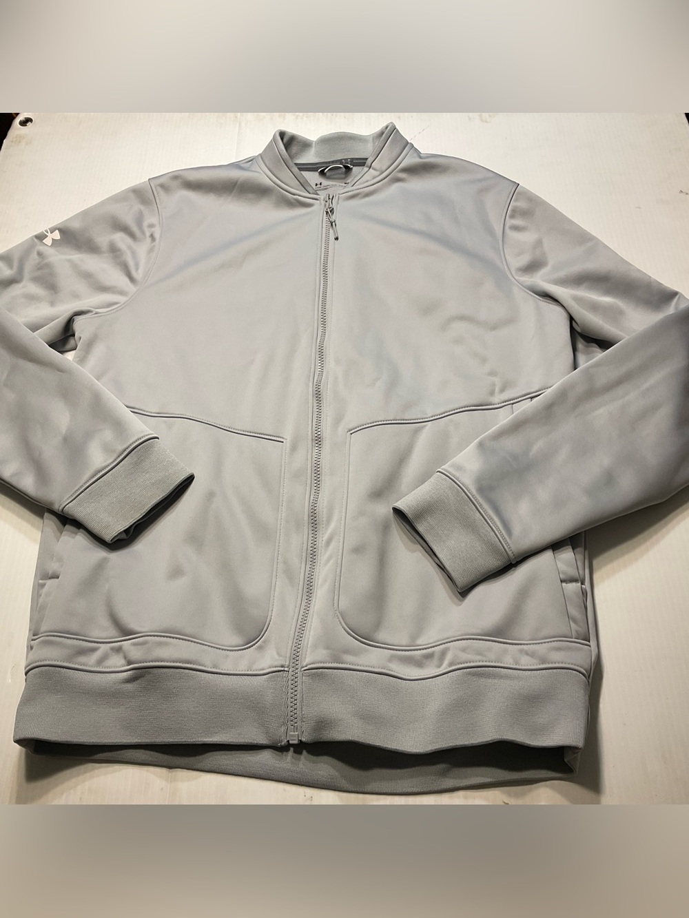Under Armour Bomber Jacket Loose Fit Cold Gear Men Sz M Full Zip